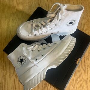 Converse white high top